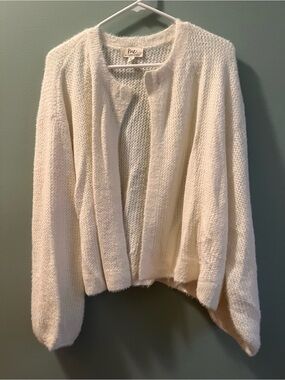 Jenni Garth ME Makeover Essentials Ivory Open-Front Knit Cardigan New